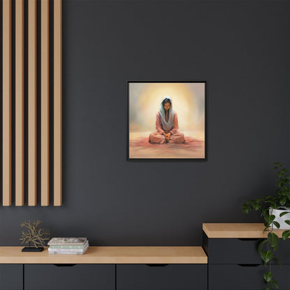 Stillness Canvas Print Artwork, Framed Wall Decor, Female Discipleship, Serene Stillness Painting, Multi-color Matte Picture