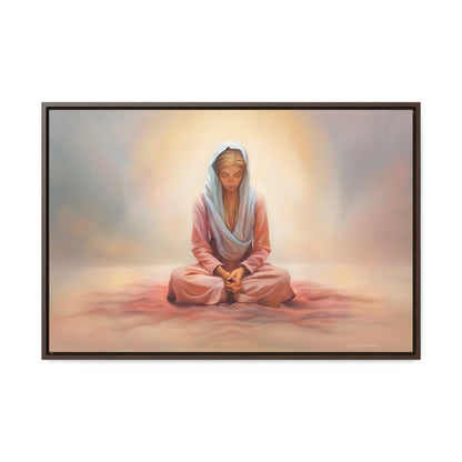 Stillness, Blonde, Fine Art Canvas Print, Beautiful Spiritual Artwork, Gift for Her, Female Discipleship