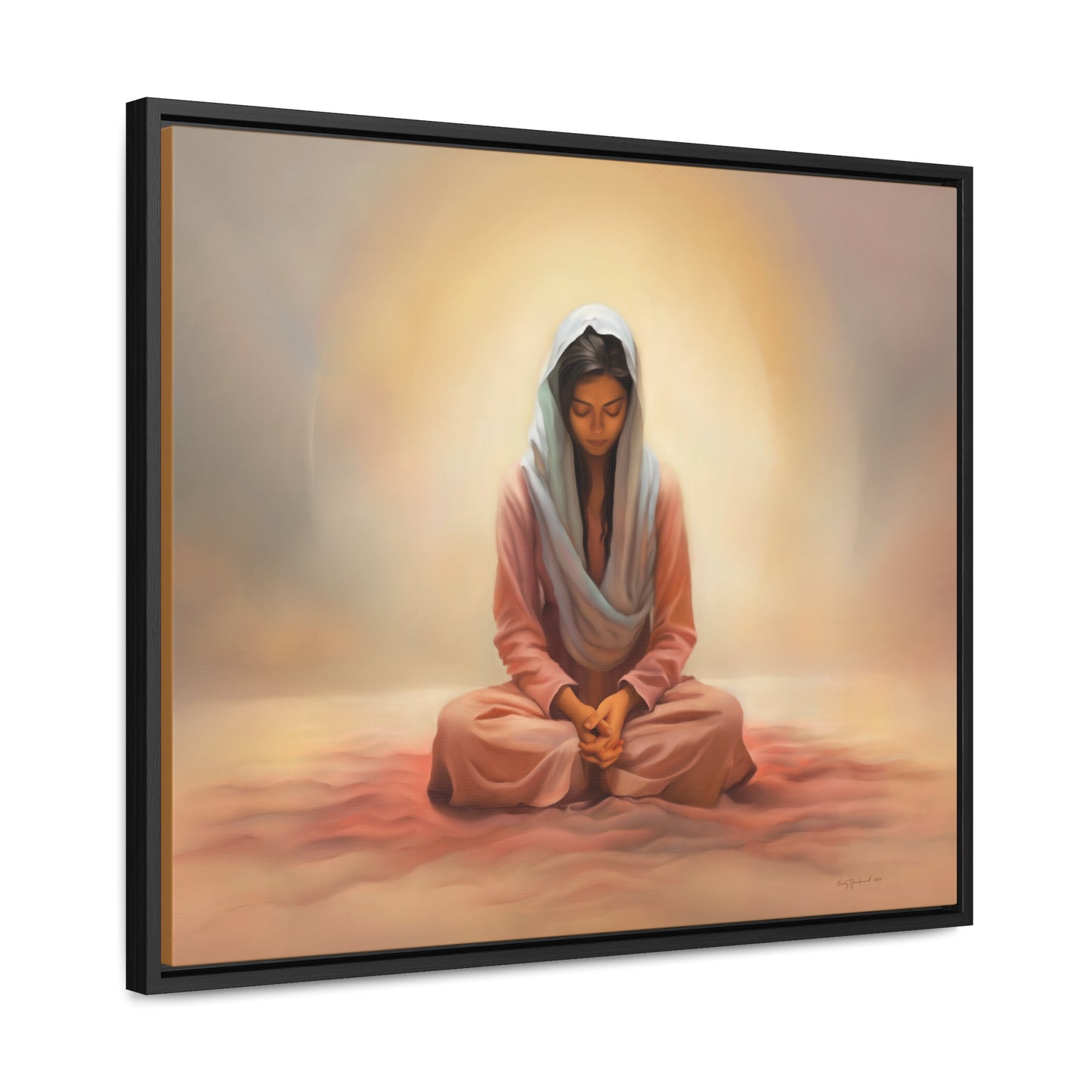 Stillness, Fine Art Canvas Print, Female Discipleship, Spiritual Art, Religious Artwork