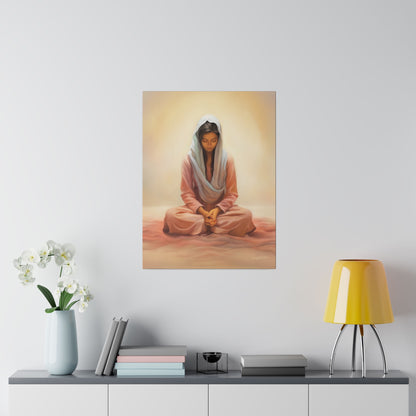 Stillness Fine Art Canvas Print, Spiritual Art, Gift for Her, Christian Artwork, Home Gift, Religious Artwork, Female Discipleship