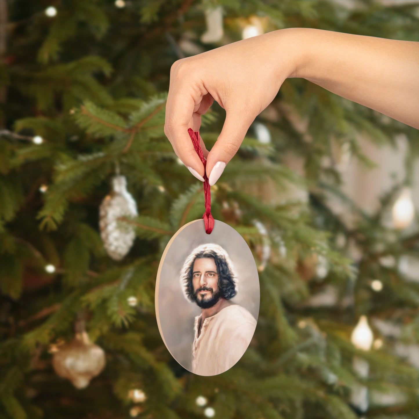 Jesus Christ Ornament or Refrigerator Magnet, Christmas Gift for Christians, Different shapes, Christian Art, Christian Gift