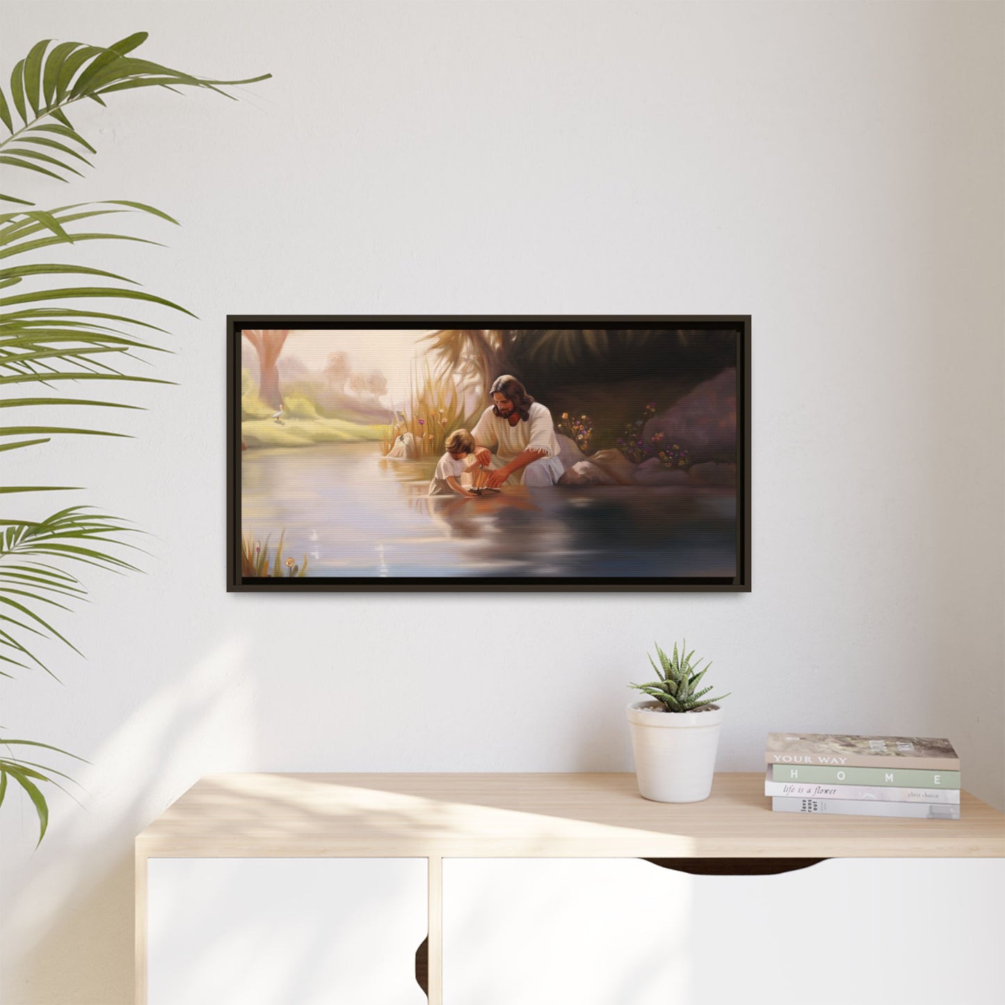We Are His Children, Jesus Art Handmade art, Jesus Framed Artwork, Missionary Art, Canvas Print Wall Art Framed, Christian Art, Scenic and Landscape art