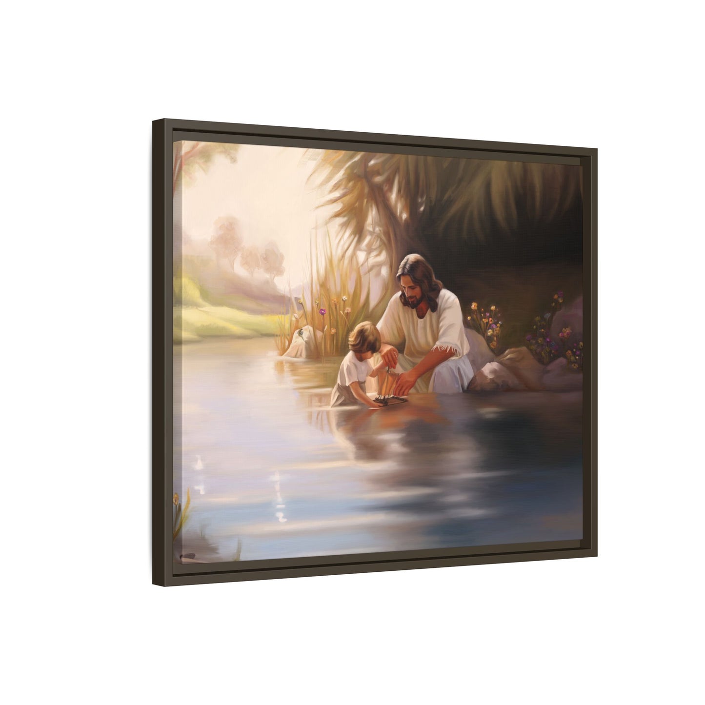 We Are His Children, Jesus Art Handmade art, Jesus Framed Artwork, Missionary Art, Canvas Print Wall Art Framed, Christian Art, Scenic and Landscape art