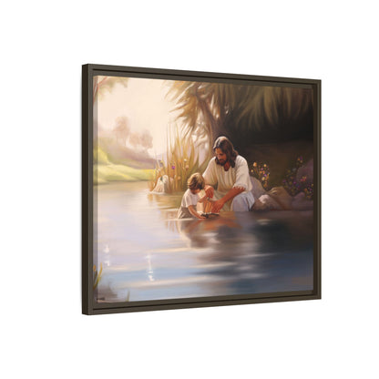 We Are His Children, Jesus Art Handmade art, Jesus Framed Artwork, Missionary Art, Canvas Print Wall Art Framed, Christian Art, Scenic and Landscape art
