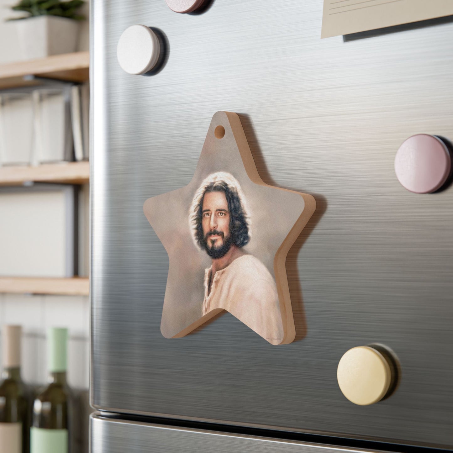 Jesus Christ Ornament or Refrigerator Magnet, Christmas Gift for Christians, Different shapes, Christian Art, Christian Gift