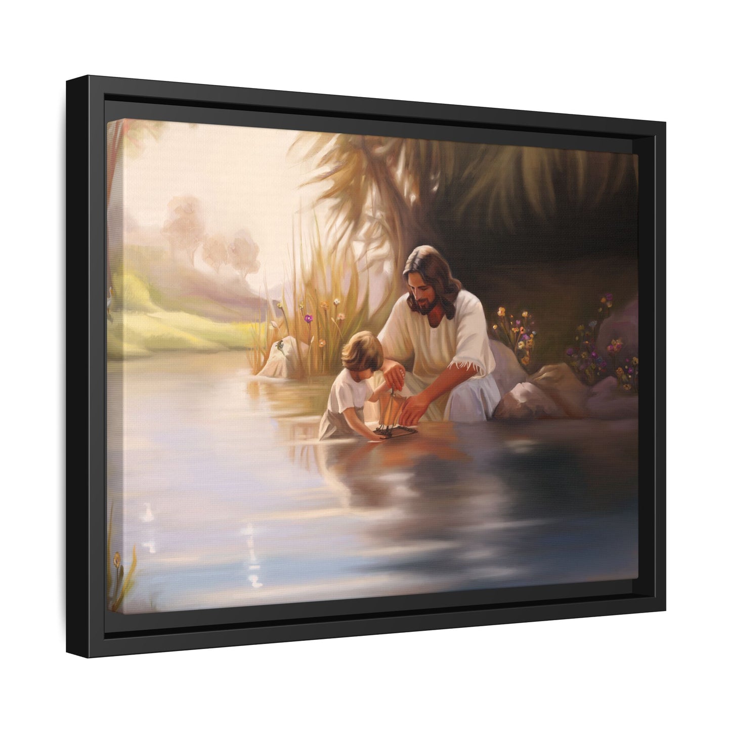 We Are His Children, Jesus Art Handmade art, Jesus Framed Artwork, Missionary Art, Canvas Print Wall Art Framed, Christian Art, Scenic and Landscape art