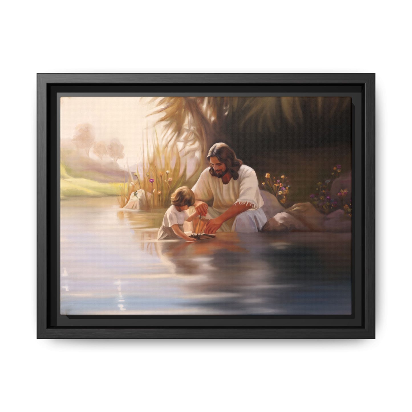 We Are His Children, Jesus Art Handmade art, Jesus Framed Artwork, Missionary Art, Canvas Print Wall Art Framed, Christian Art, Scenic and Landscape art