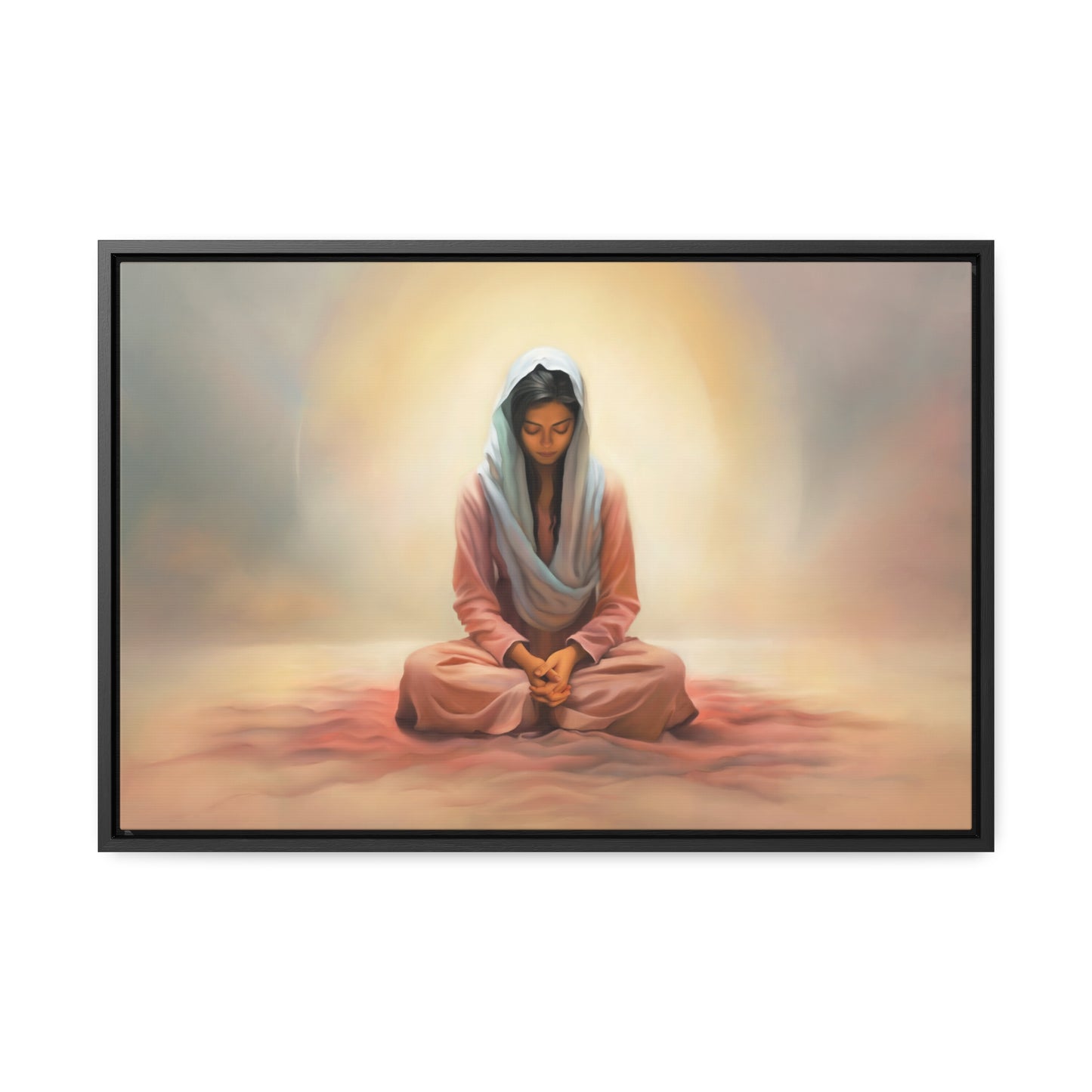 Stillness, Fine Art Canvas Print, Female Discipleship, Spiritual Art, Religious Artwork