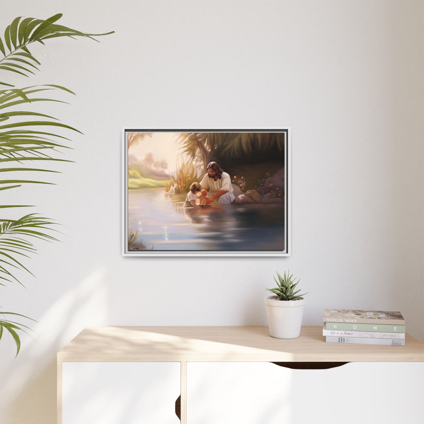 We Are His Children, Jesus Art Handmade art, Jesus Framed Artwork, Missionary Art, Canvas Print Wall Art Framed, Christian Art, Scenic and Landscape art