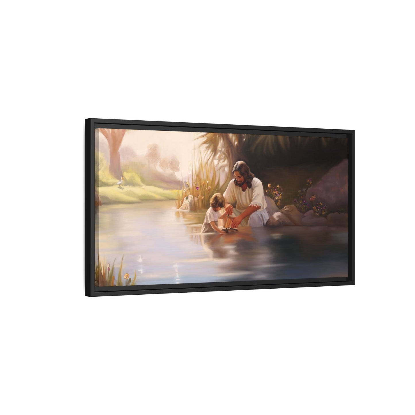 We Are His Children, Jesus Art Handmade art, Jesus Framed Artwork, Missionary Art, Canvas Print Wall Art Framed, Christian Art, Scenic and Landscape art