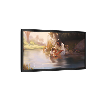 We Are His Children, Jesus Art Handmade art, Jesus Framed Artwork, Missionary Art, Canvas Print Wall Art Framed, Christian Art, Scenic and Landscape art