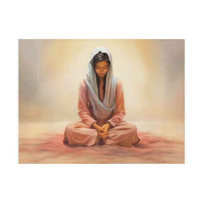 Stillness Fine Art Canvas Print, Spiritual Art, Gift for Her, Christian Artwork, Home Gift, Religious Artwork, Female Discipleship