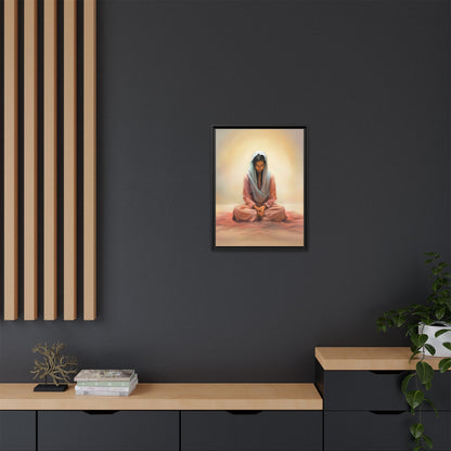 Stillness Canvas Print Artwork, Framed Wall Decor, Female Discipleship, Serene Stillness Painting, Multi-color Matte Picture