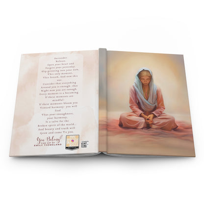 Stillness Young Women's Journal- Peace, Be Still, Fun Journal for Young Women, Gift for her, Spiritual Journal, Spiritual Well-Being, Blonde girl, Women's Journal