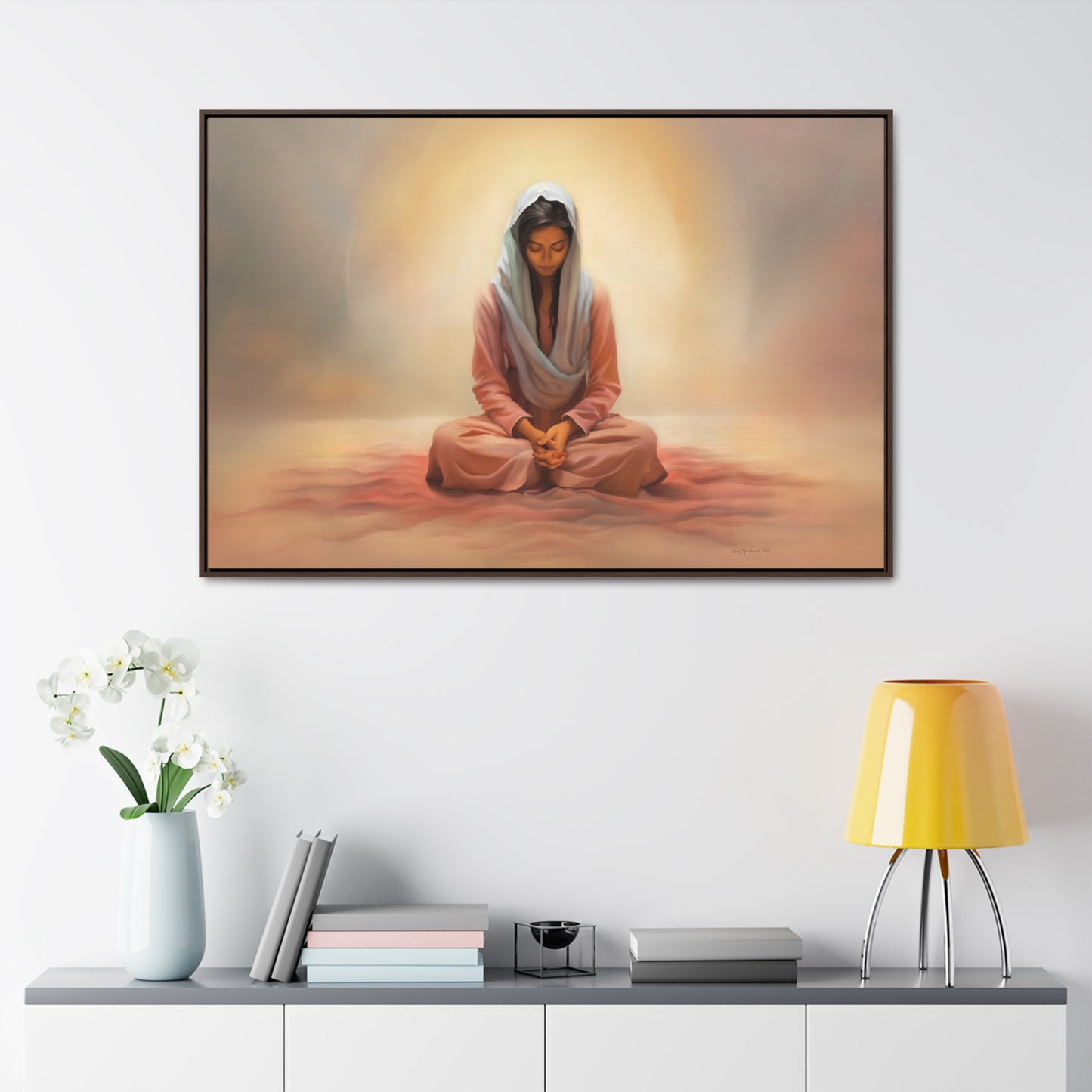 Stillness, Fine Art Canvas Print, Female Discipleship, Spiritual Art, Religious Artwork