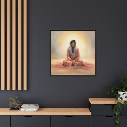 Stillness Canvas Print Artwork, Framed Wall Decor, Female Discipleship, Serene Stillness Painting, Multi-color Matte Picture