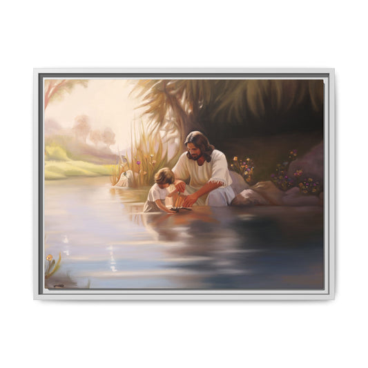 We Are His Children, Jesus Art Handmade art, Jesus Framed Artwork, Missionary Art, Canvas Print Wall Art Framed, Christian Art, Scenic and Landscape art