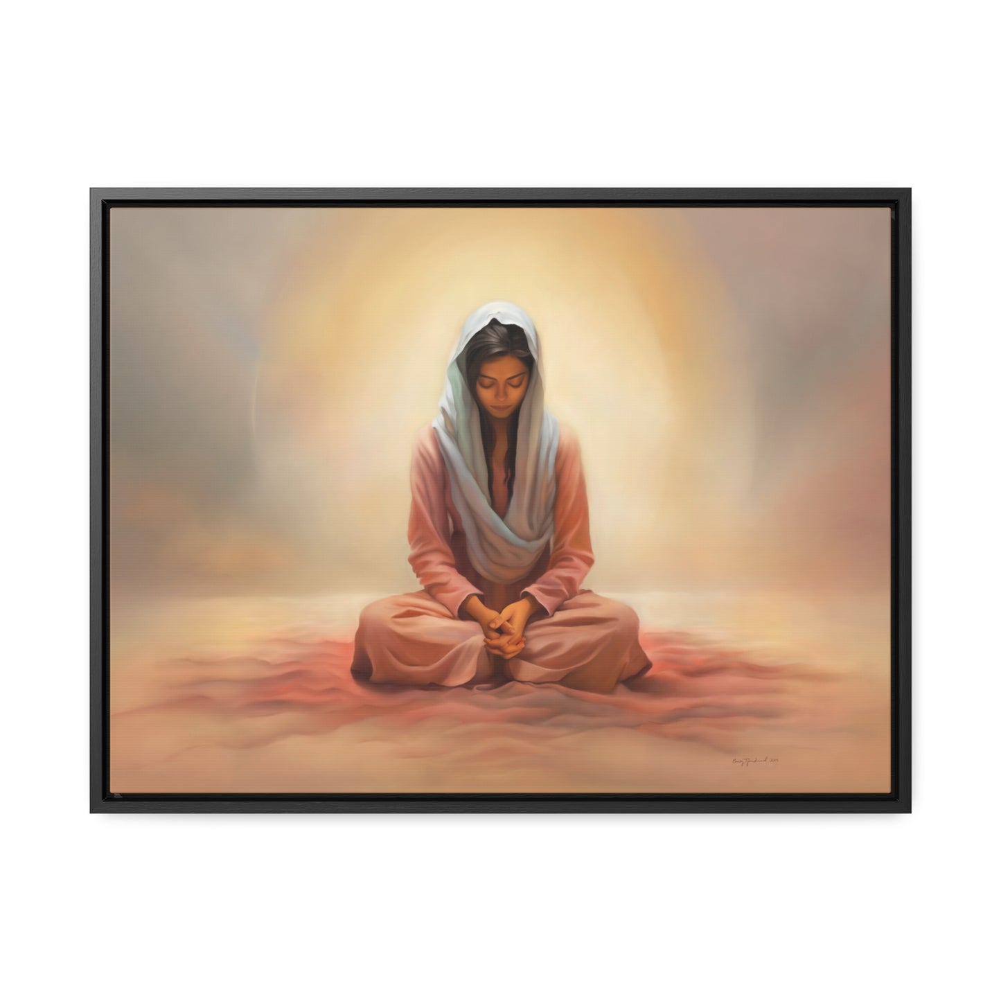 Stillness, Fine Art Canvas Print, Female Discipleship, Spiritual Art, Religious Artwork