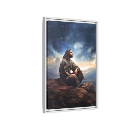 Jesus With The Stars, Framed Fine Art Canvas Print of Handmade Art, many sizes, Christian Art, Christian Gifts