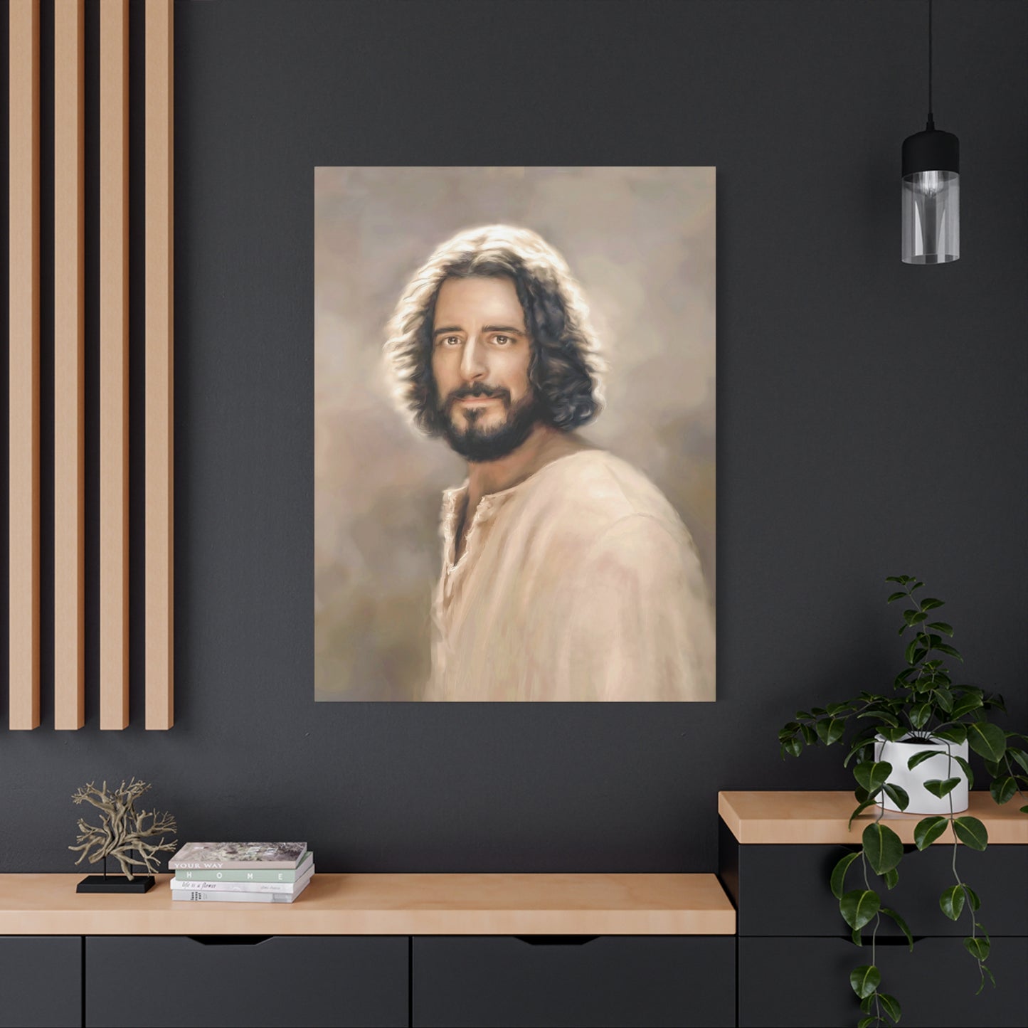You Belong Jesus Christ Portrait, Fine Art Canvas Print, 16x20 and 5 other sizes, inspired by The Chosen Artwork of Jesus Painting