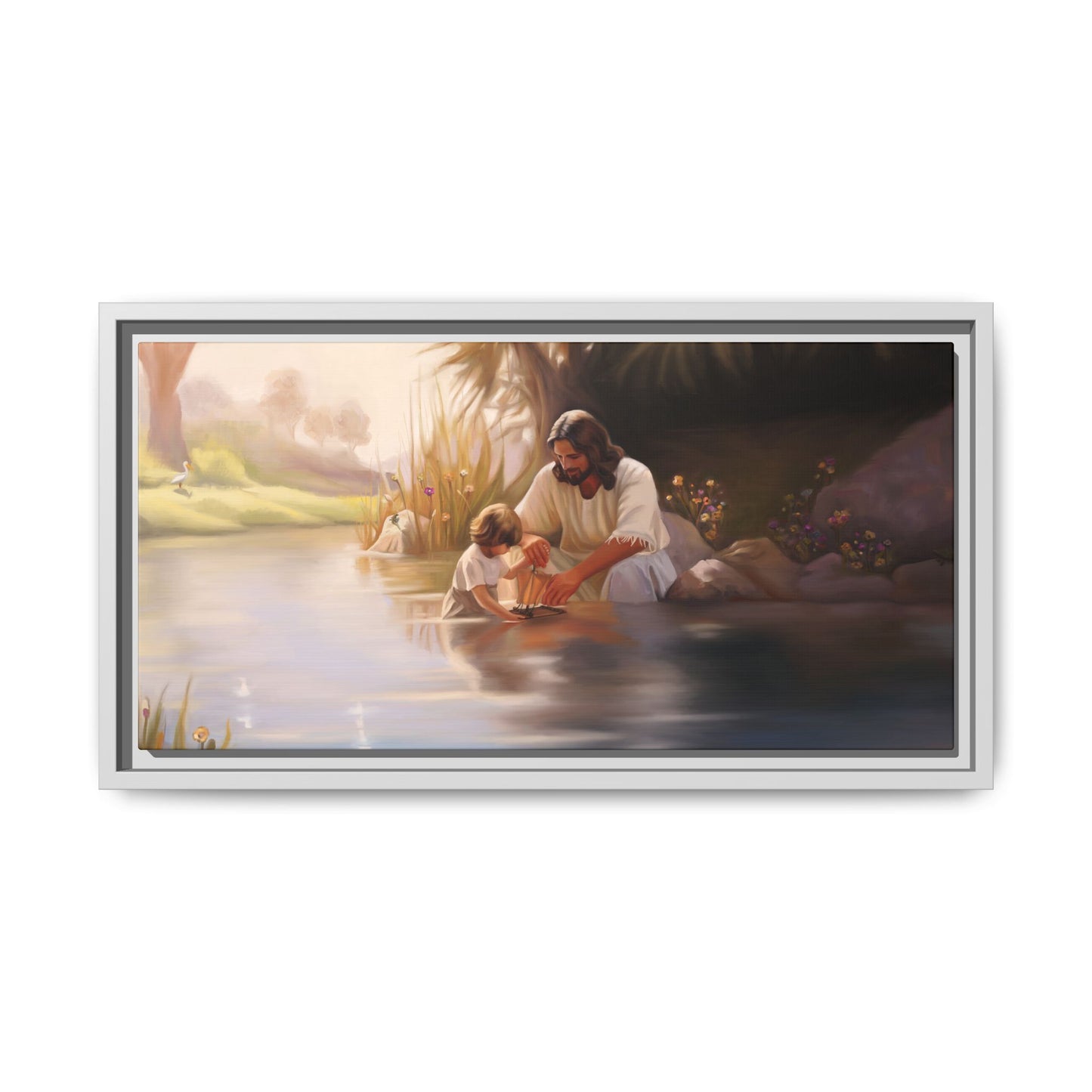We Are His Children, Jesus Art Handmade art, Jesus Framed Artwork, Missionary Art, Canvas Print Wall Art Framed, Christian Art, Scenic and Landscape art