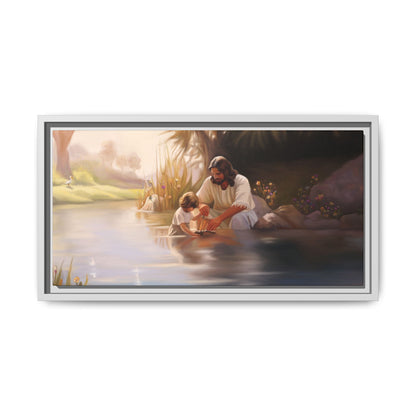 We Are His Children, Jesus Art Handmade art, Jesus Framed Artwork, Missionary Art, Canvas Print Wall Art Framed, Christian Art, Scenic and Landscape art