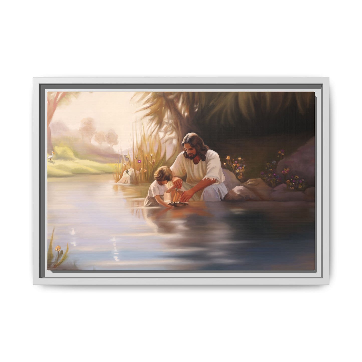 We Are His Children, Jesus Art Handmade art, Jesus Framed Artwork, Missionary Art, Canvas Print Wall Art Framed, Christian Art, Scenic and Landscape art