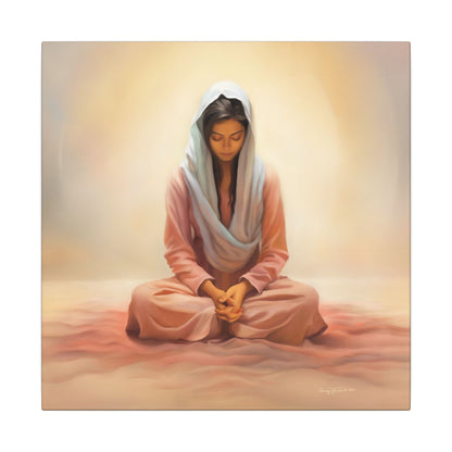 Stillness Fine Art Canvas Print, Spiritual Art, Gift for Her, Christian Artwork, Home Gift, Religious Artwork, Female Discipleship