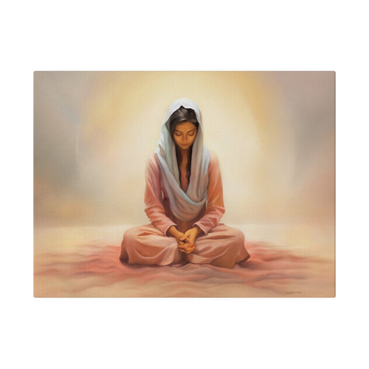 Stillness Fine Art Canvas Print, Spiritual Art, Gift for Her, Christian Artwork, Home Gift, Religious Artwork, Female Discipleship