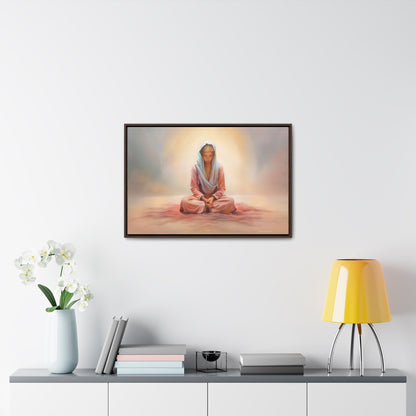 Stillness, Blonde, Fine Art Canvas Print, Beautiful Spiritual Artwork, Gift for Her, Female Discipleship