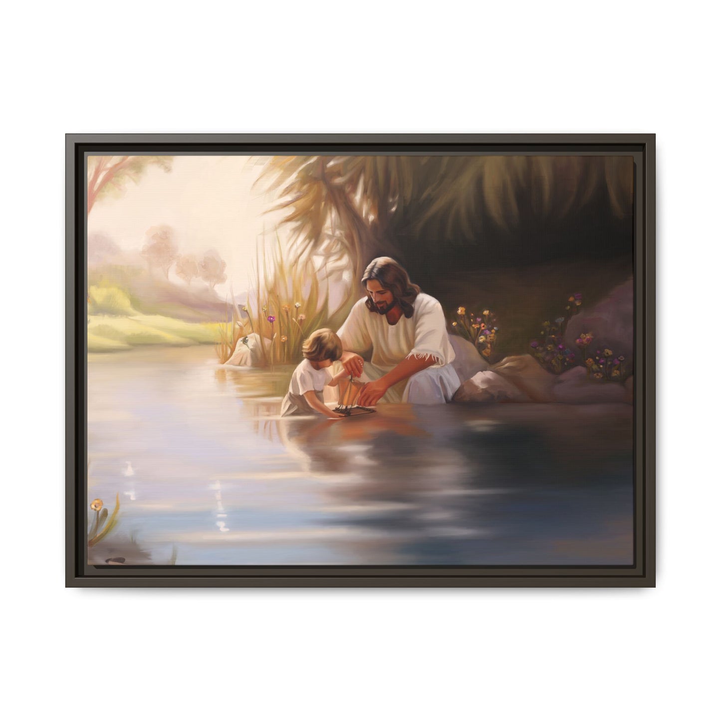 We Are His Children, Jesus Art Handmade art, Jesus Framed Artwork, Missionary Art, Canvas Print Wall Art Framed, Christian Art, Scenic and Landscape art