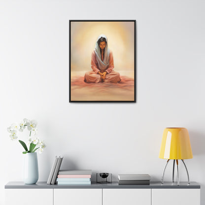 Stillness Speaks, Female Discipleship, Fine Art Canvas Print, Gift for Her, Spiritual Artwork, Stillness, Beauty for your wall