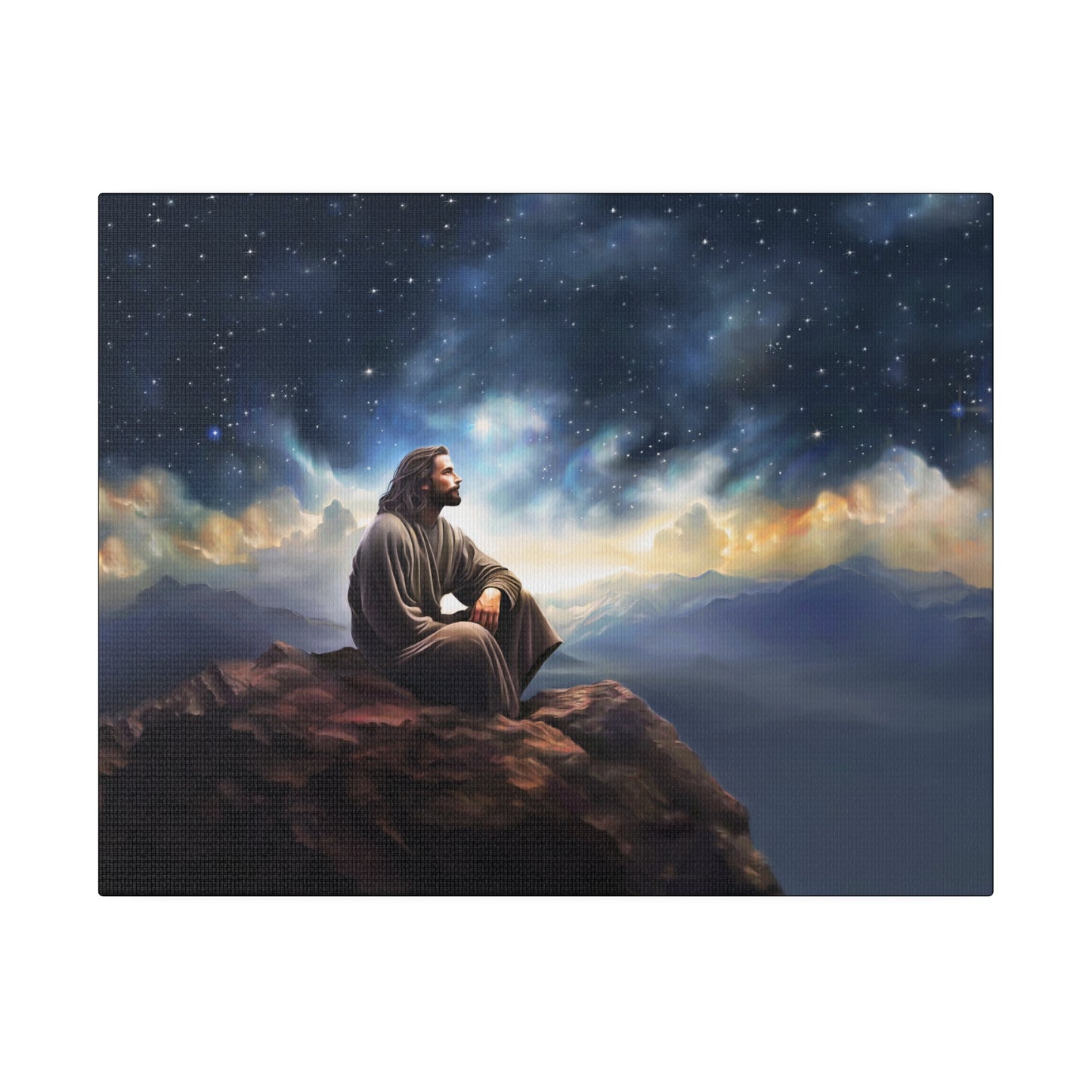 Jesus With The Stars, Fine Art Canvas Print, many sizes, Canvas, Christian Gift, Christian art