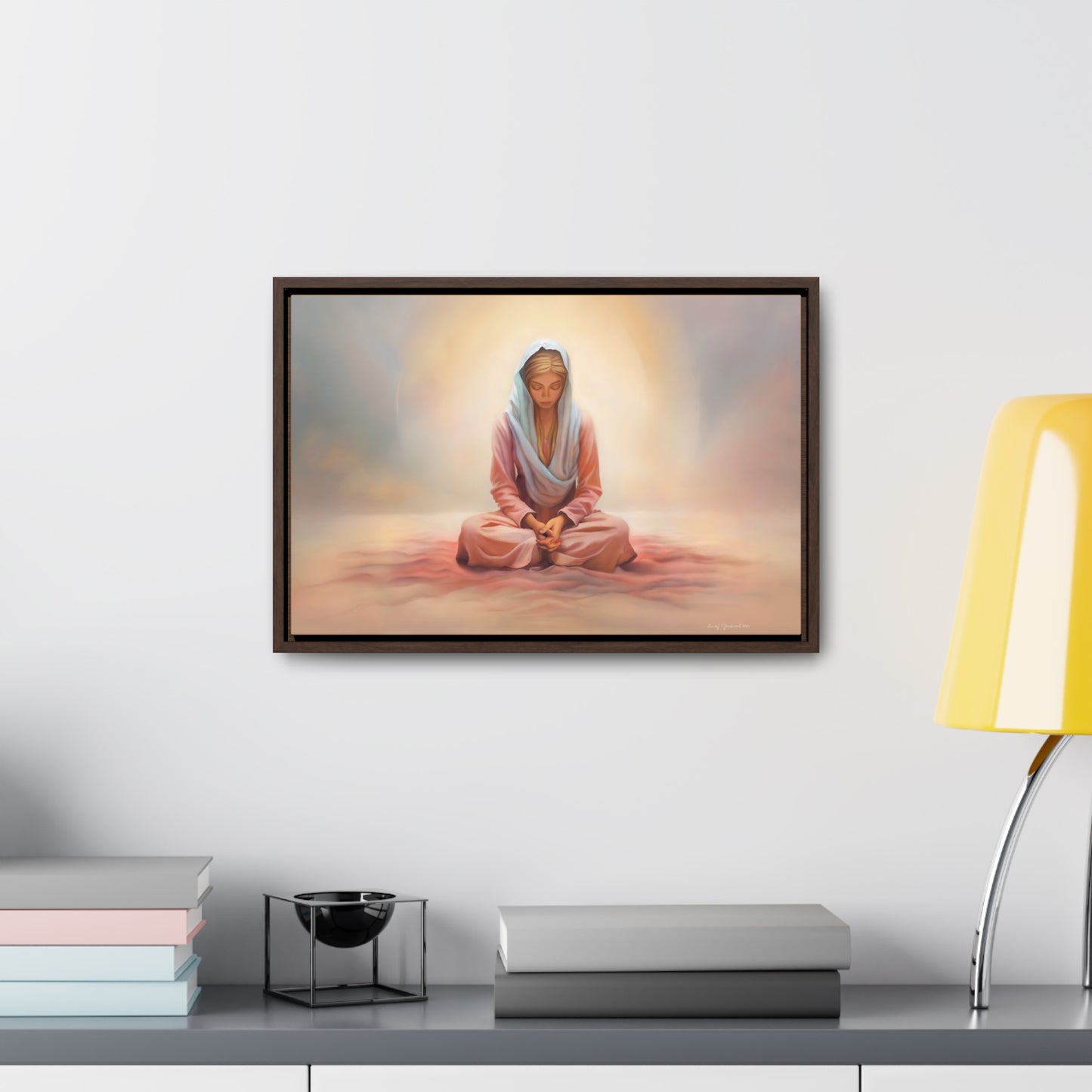 Stillness, Blonde, Fine Art Canvas Print, Beautiful Spiritual Artwork, Gift for Her, Female Discipleship