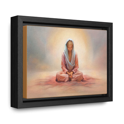 Stillness, Blonde, Fine Art Canvas Print, Beautiful Spiritual Artwork, Gift for Her, Female Discipleship