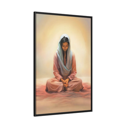 Stillness Canvas Print Artwork, Framed Wall Decor, Female Discipleship, Serene Stillness Painting, Multi-color Matte Picture