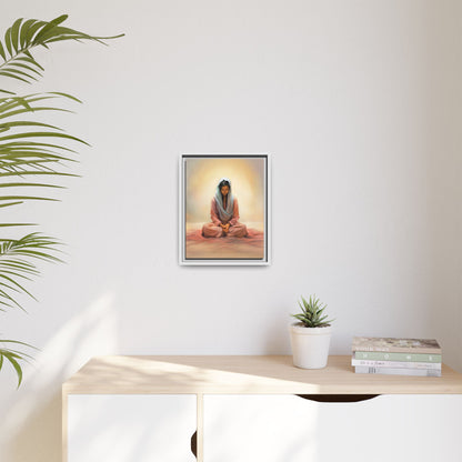 Stillness Canvas Print Artwork, Framed Wall Decor, Female Discipleship, Serene Stillness Painting, Multi-color Matte Picture
