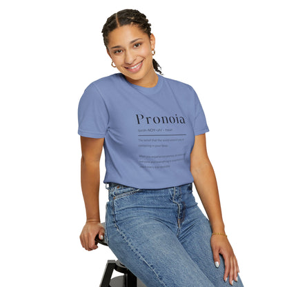 Pronoia Definition Shirt Fun Garment-Dyed T-shirt unisex