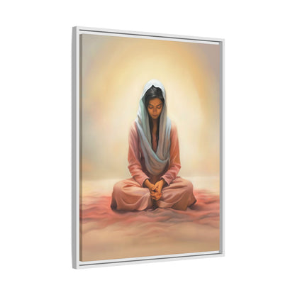Stillness Canvas Print Artwork, Framed Wall Decor, Female Discipleship, Serene Stillness Painting, Multi-color Matte Picture