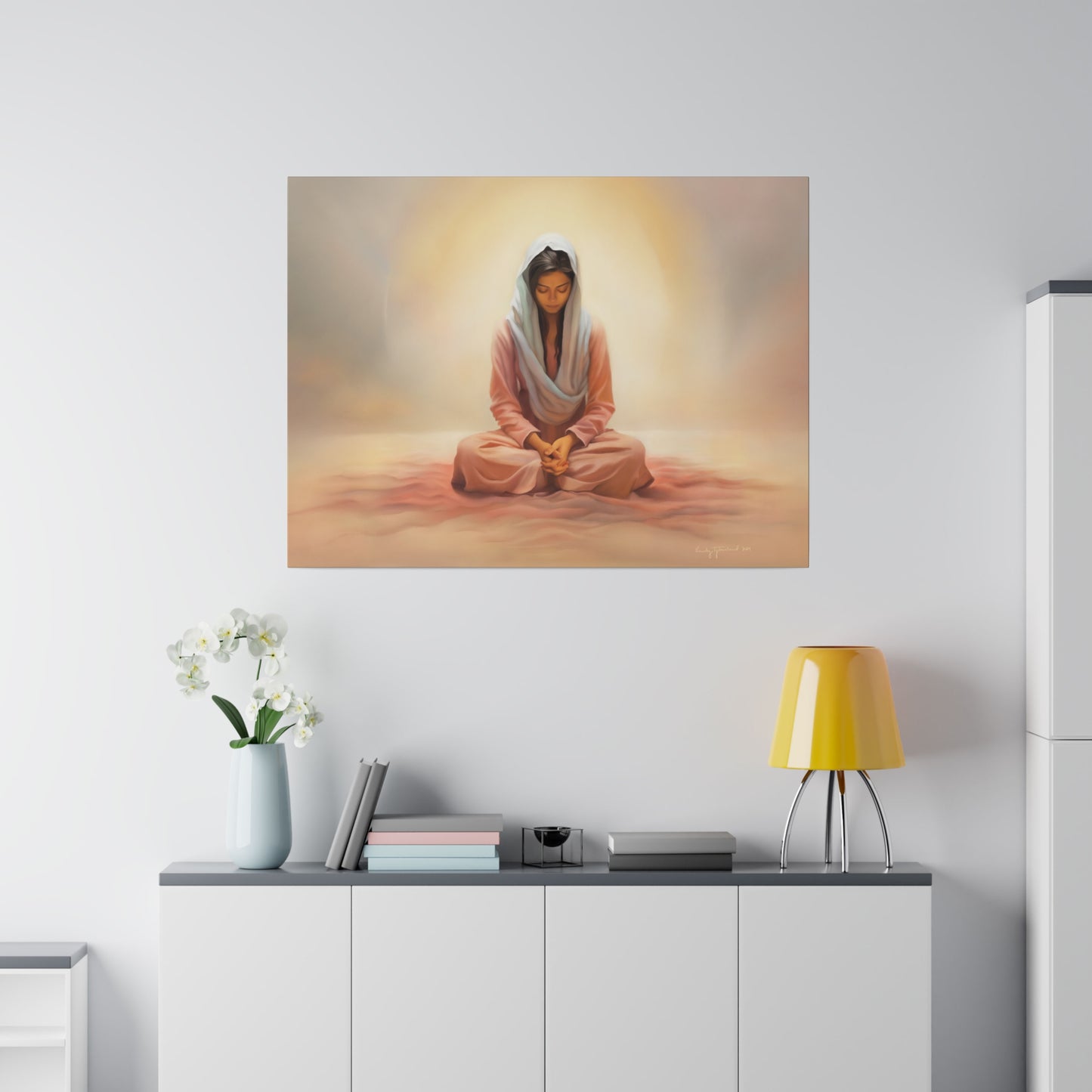 Stillness Fine Art Canvas Print, Spiritual Art, Gift for Her, Christian Artwork, Home Gift, Religious Artwork, Female Discipleship