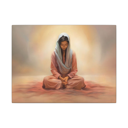 Stillness Canvas Print, Female Discipleship Collection, Stillness Fine Art Canvas Print, Gift for Her, Christian Artwork, Home Gift,