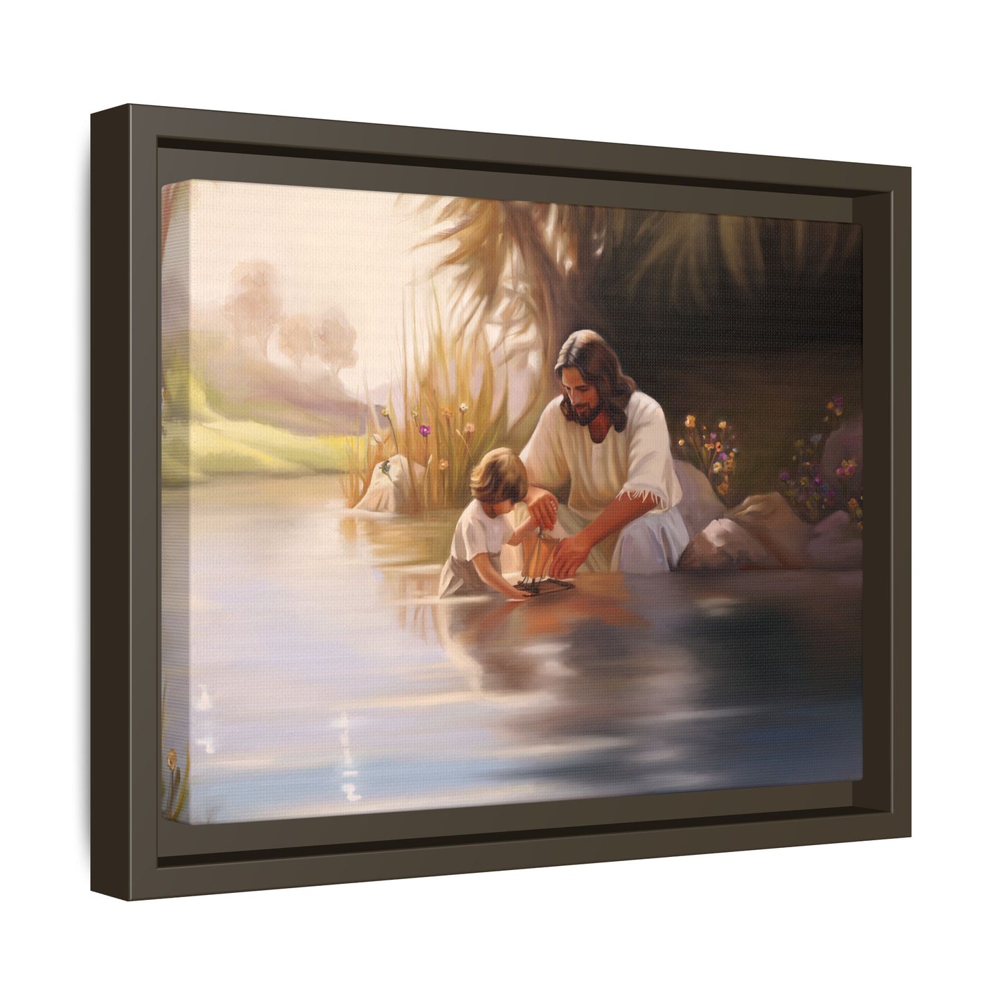 We Are His Children, Jesus Art Handmade art, Jesus Framed Artwork, Missionary Art, Canvas Print Wall Art Framed, Christian Art, Scenic and Landscape art
