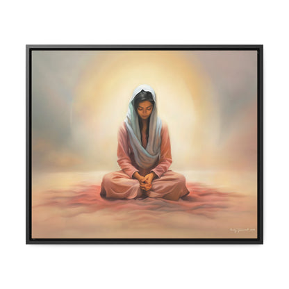 Stillness, Fine Art Canvas Print, Female Discipleship, Spiritual Art, Religious Artwork