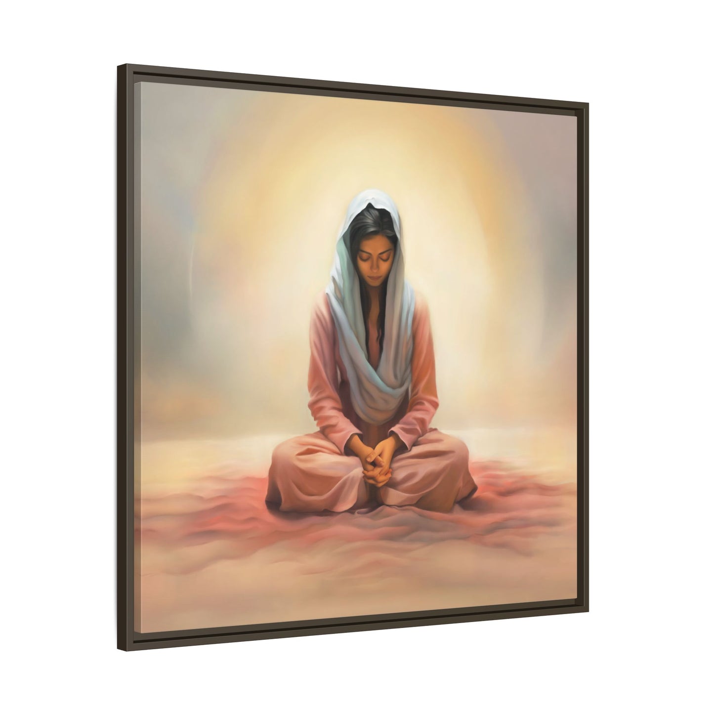 Stillness Canvas Print Artwork, Framed Wall Decor, Female Discipleship, Serene Stillness Painting, Multi-color Matte Picture