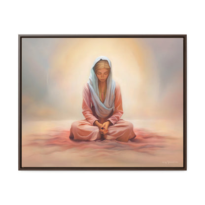 Stillness, Blonde, Fine Art Canvas Print, Beautiful Spiritual Artwork, Gift for Her, Female Discipleship