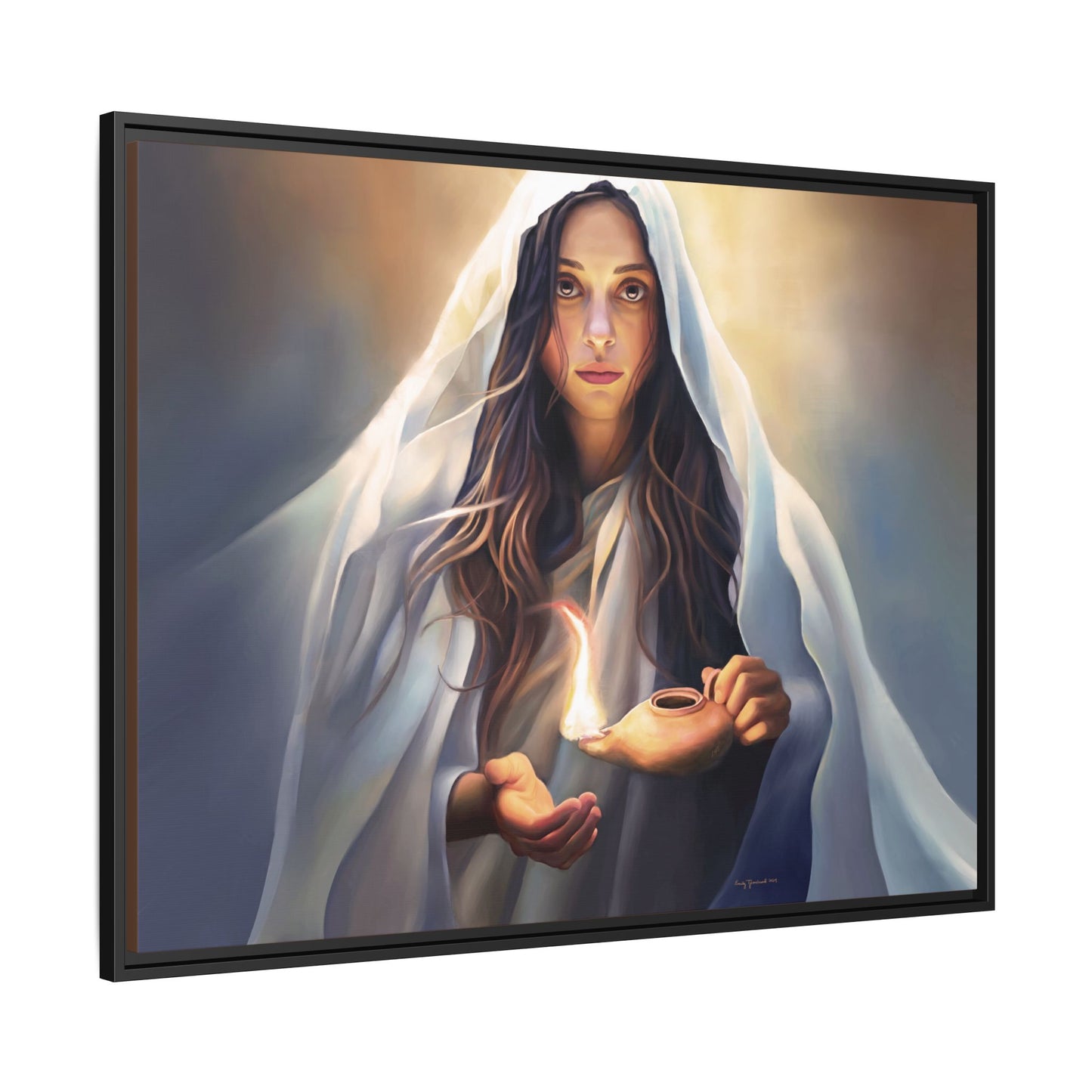 Mary Magdalene Woman Courage Framed Canvas Print of Painting, Female Discipleship, Beautiful Inspirational Art for Christians and Girls, 10 Virgins