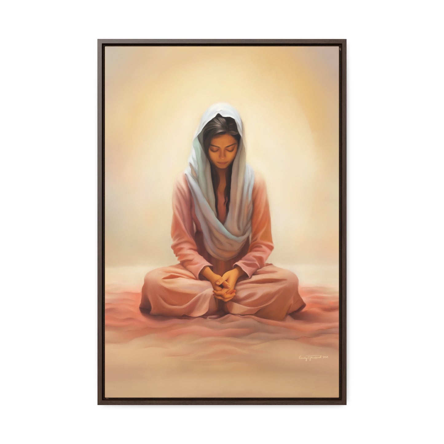 Stillness Speaks, Female Discipleship, Fine Art Canvas Print, Gift for Her, Spiritual Artwork, Stillness, Beauty for your wall