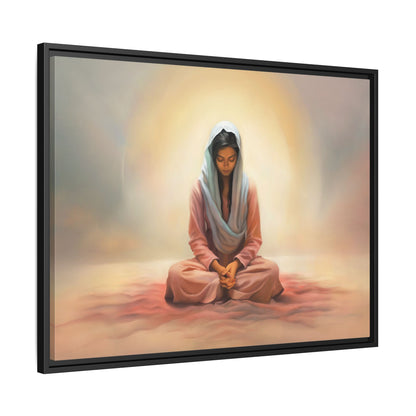 Stillness Canvas Print Artwork, Framed Wall Decor, Female Discipleship, Serene Stillness Painting, Multi-color Matte Picture