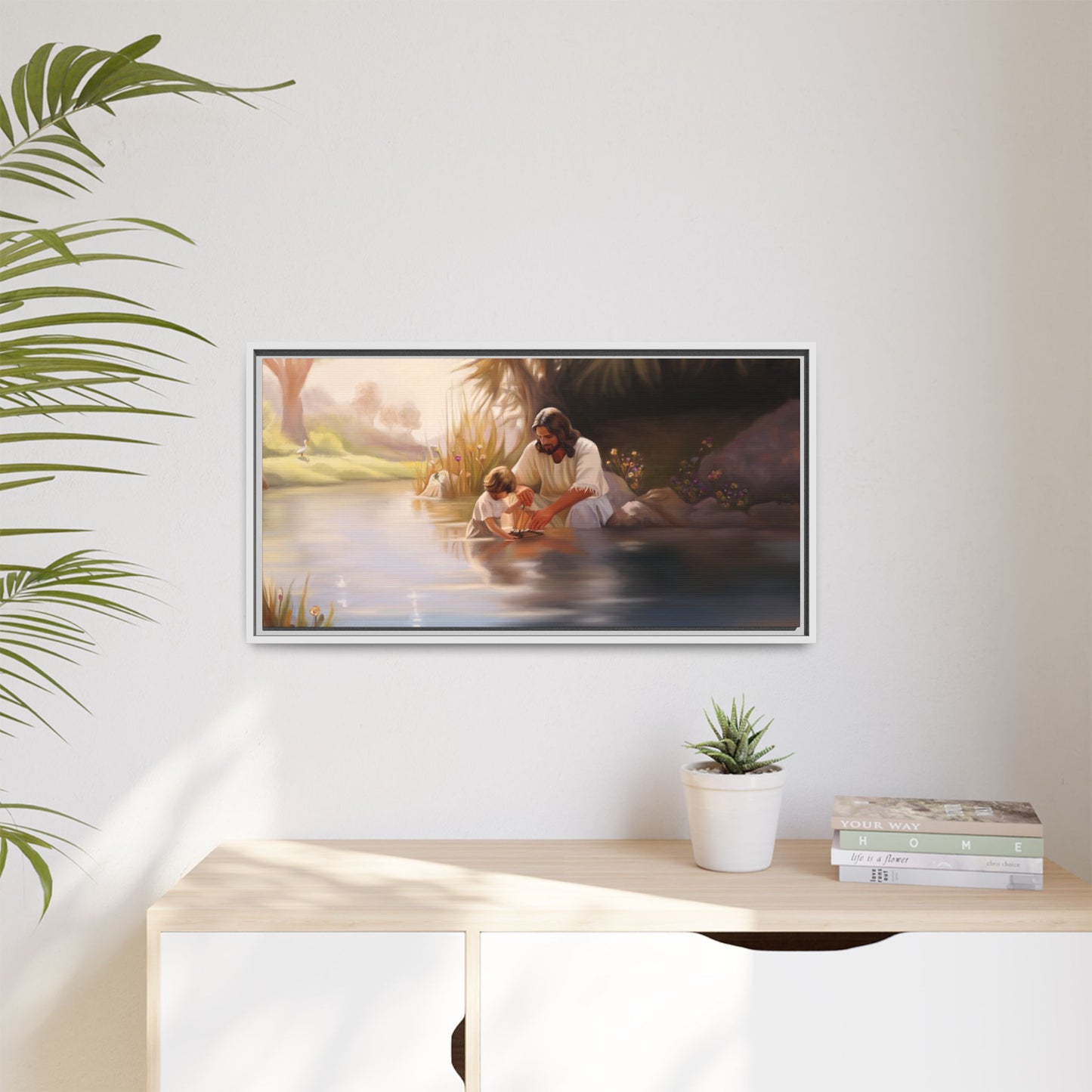 We Are His Children, Jesus Art Handmade art, Jesus Framed Artwork, Missionary Art, Canvas Print Wall Art Framed, Christian Art, Scenic and Landscape art