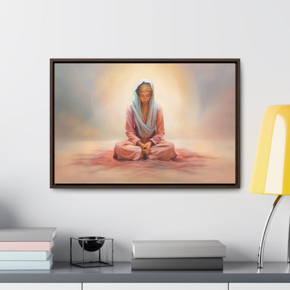 Stillness, Blonde, Fine Art Canvas Print, Beautiful Spiritual Artwork, Gift for Her, Female Discipleship